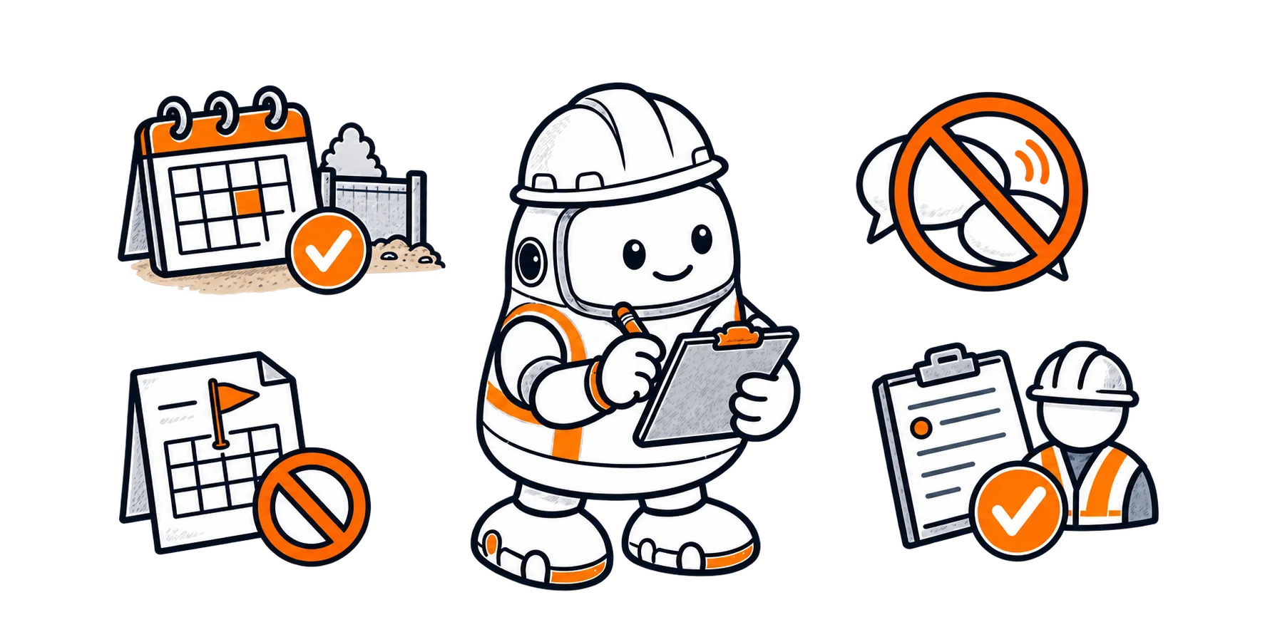 Bert learns to record a site visit and seek a team lead's confirmation, while avoiding a premature job-start entry or speaking before listening